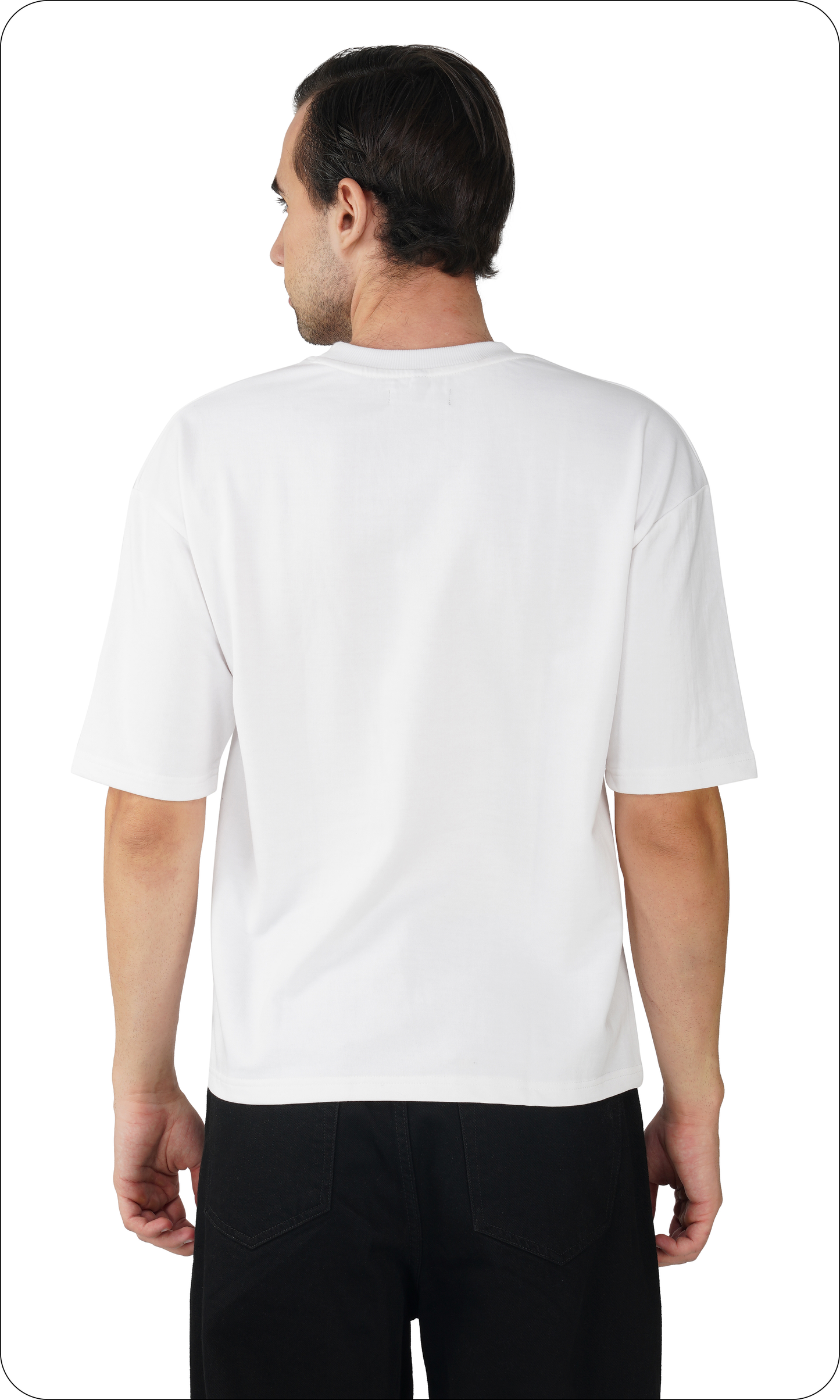 Pure Snow White - Solid Unisex Oversized T-Shirt